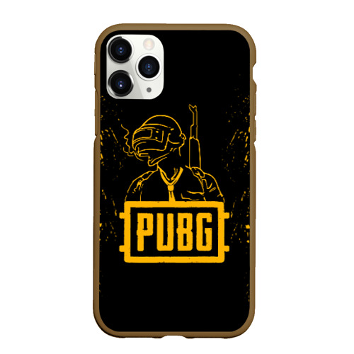 Чехол для iPhone 11 Pro Max матовый PUBG ПАБГ, цвет коричневый