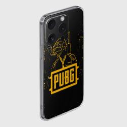 Чехол для iPhone 15 Pro Max силиконовый с защитой камеры PUBG ПАБГ - фото 2