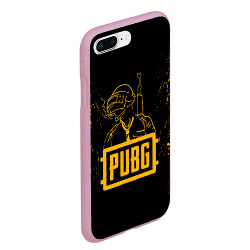 Чехол для iPhone 7Plus/8 Plus матовый PUBG ПАБГ, цвет розовый - фото 3