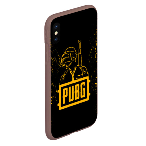 Чехол для iPhone XS Max матовый PUBG ПАБГ, цвет коричневый - фото 3