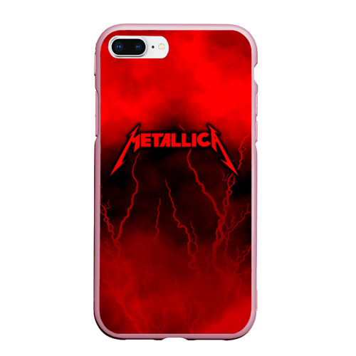 Чехол для iPhone 7Plus/8 Plus матовый Metallica, цвет розовый