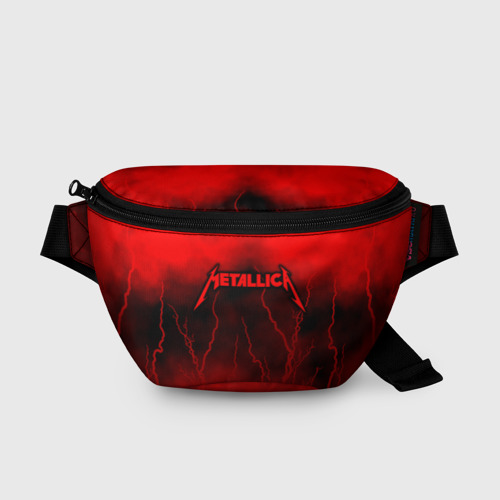 Поясная сумка 3D с принтом Metallica, вид спереди #2