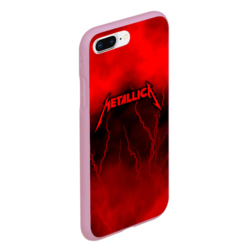 Чехол для iPhone 7Plus/8 Plus матовый Metallica, цвет розовый - фото 3