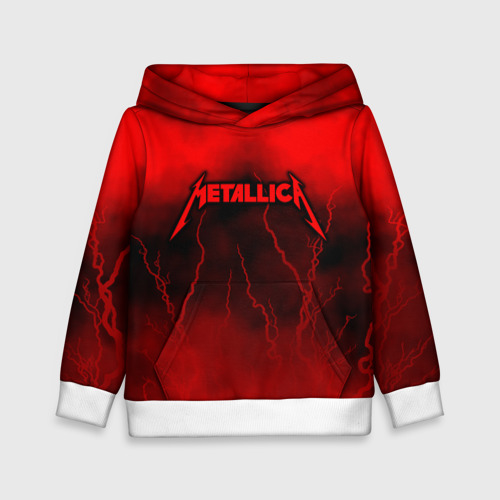 Детская толстовка 3D Metallica, цвет белый