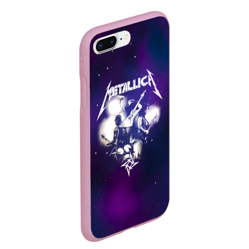 Чехол для iPhone 7Plus/8 Plus матовый Metallica, цвет розовый - фото 3