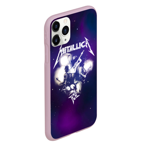 Чехол для iPhone 11 Pro матовый с принтом Metallica, вид сбоку #3