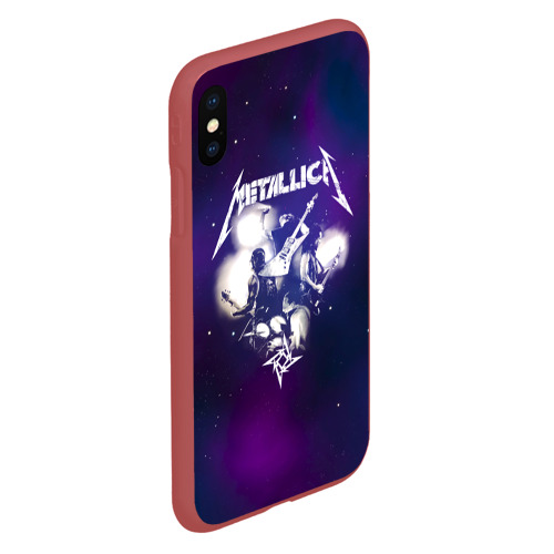 Чехол для iPhone XS Max матовый Metallica, цвет красный - фото 3