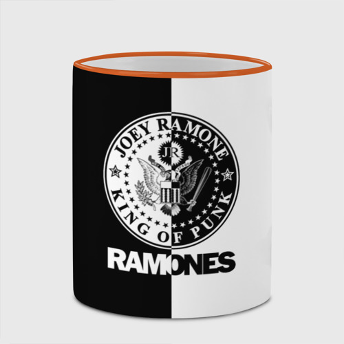 Кружка с полной запечаткой Ramones, цвет Кант оранжевый - фото 4