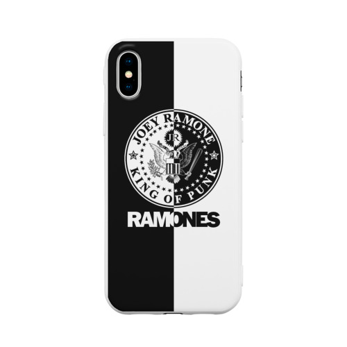 Чехол для Apple iPhone X силиконовый матовый Ramones Фото 01 Чехол для Apple iPhone X силиконовый матовый Ramones Фото 01