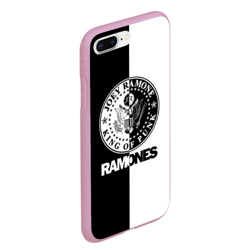 Чехол для iPhone 7Plus/8 Plus матовый Ramones, цвет розовый - фото 3
