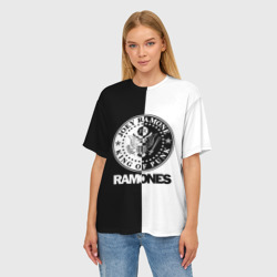 Женская футболка oversize 3D Ramones - фото 2