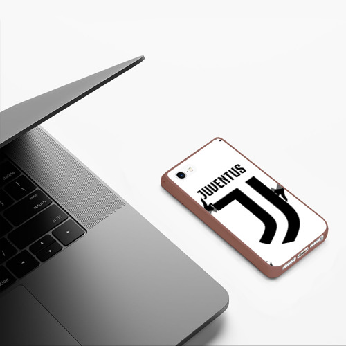 Чехол для iPhone 5/5S матовый Juventus 2018 Original, цвет коричневый - фото 5