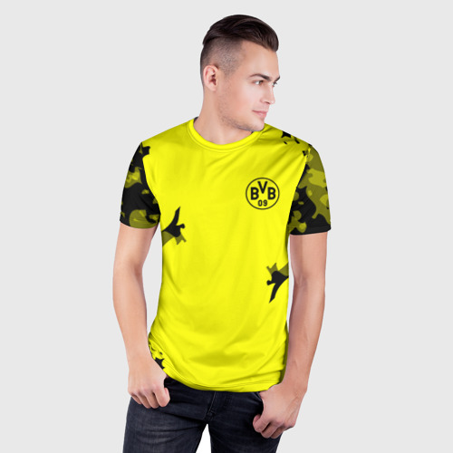 Мужская футболка 3D Slim FC Borussia 2018 Original   , цвет 3D печать - фото 3