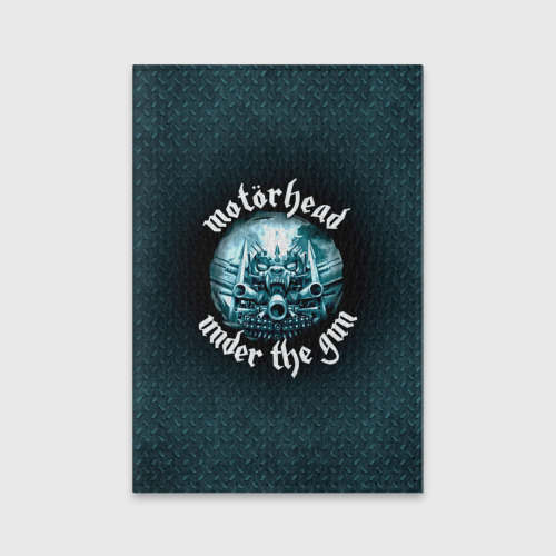 Обложка для паспорта матовая кожа Motrhead, under the gun, цвет бирюзовый