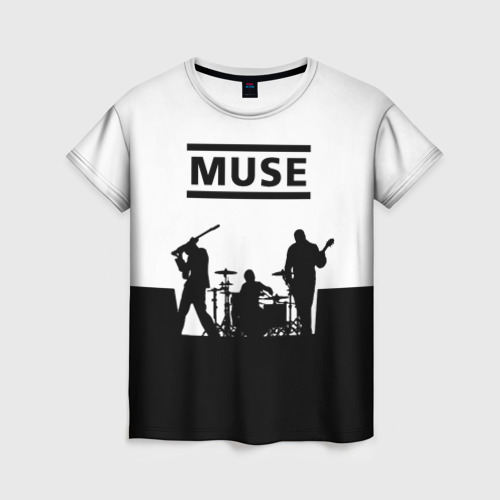 Женская футболка с принтом Muse, вид спереди №1