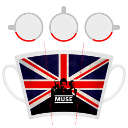 Кружка с принтом Muse для любого человека, вид спереди №6. Цвет основы: белый