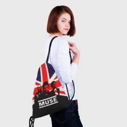 Рюкзак с принтом Muse для любого человека, вид спереди №4. Цвет основы: белый