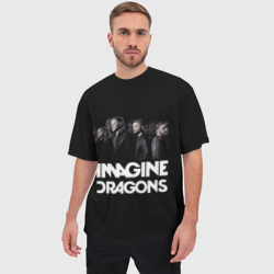 Мужская футболка oversize 3D Группа Imagine Dragons - фото 2