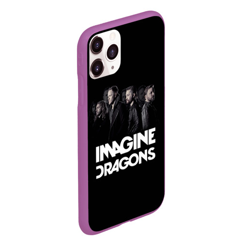 Чехол для iPhone 11 Pro Max матовый Группа Imagine Dragons, цвет фиолетовый - фото 3