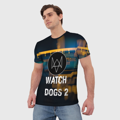 Мужская футболка 3D Watch Dogs 2 - фото 3