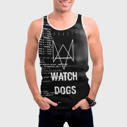 Мужская майка 3D Wath dogs 2 Хакер - фото 2