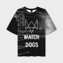 Мужская футболка oversize 3D Wath dogs 2 Хакер