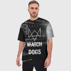 Мужская футболка oversize 3D Wath dogs 2 Хакер - фото 2
