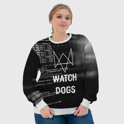 Женский свитшот 3D Wath dogs 2 Хакер, цвет 3D печать - фото 6