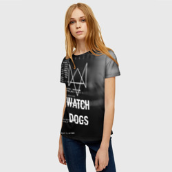 Женская футболка 3D Wath dogs 2 Хакер - фото 2