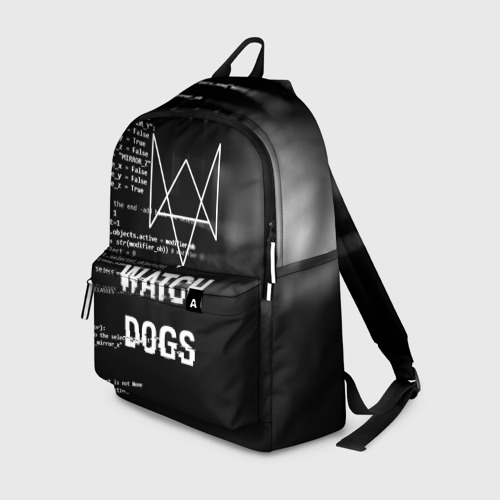 Рюкзак с принтом Wath dogs 2 Хакер, вид спереди №1