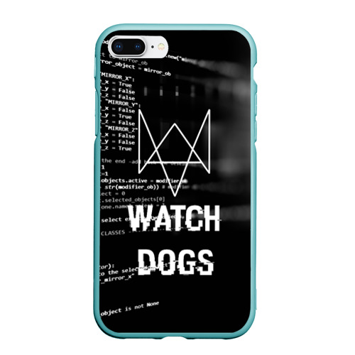 Чехол для iPhone 7Plus/8 Plus матовый Wath dogs 2 Хакер, цвет мятный