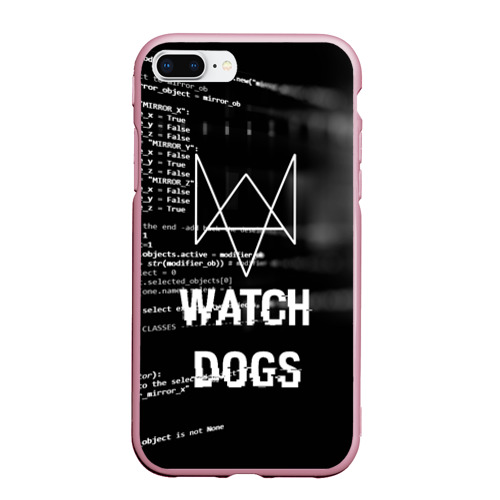 Чехол для iPhone 7Plus/8 Plus матовый Wath dogs 2 Хакер, цвет розовый