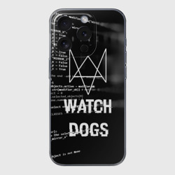 Чехол для iPhone 15 Pro силиконовый с защитой камеры Wath dogs 2 Хакер