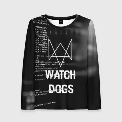 Женский лонгслив 3D Wath dogs 2 Хакер