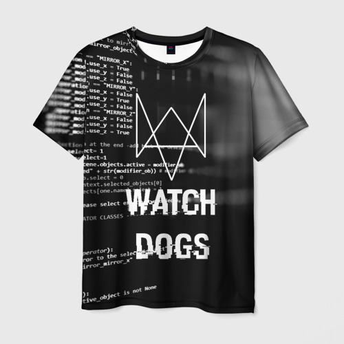 Мужская футболка 3D Wath dogs 2 Хакер, цвет 3D печать