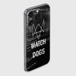 Чехол для iPhone 15 Pro Max силиконовый с защитой камеры Wath dogs 2 Хакер - фото 2