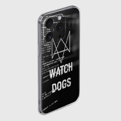 Чехол для iPhone 15 Pro силиконовый с защитой камеры Wath dogs 2 Хакер - фото 2