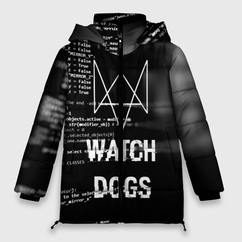 Женская зимняя куртка Oversize Wath dogs 2 Хакер, цвет черный