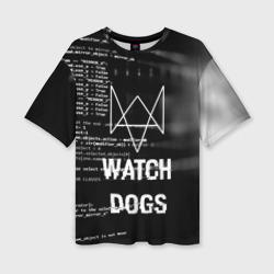 Женская футболка oversize 3D Wath dogs 2 Хакер