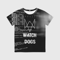 Детская футболка 3D Wath dogs 2 Хакер