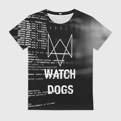 Женская футболка 3D Wath dogs 2 Хакер