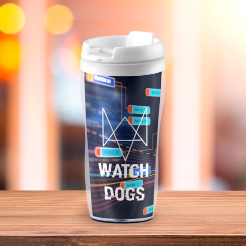 Термокружка-непроливайка Watch Dogs , цвет белый - фото 3
