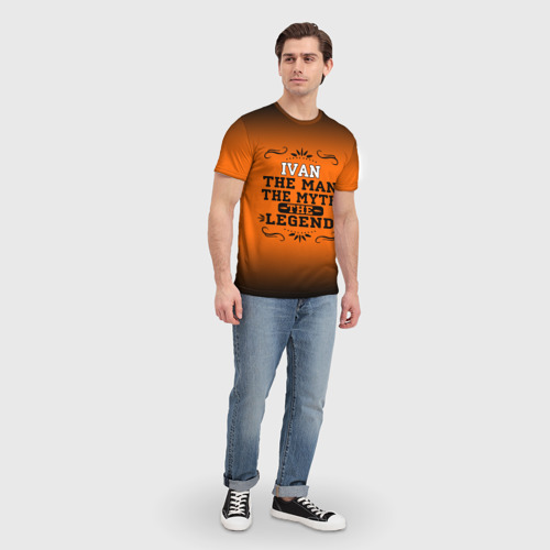 Мужская футболка 3D Иван, цвет 3D печать - фото 5
