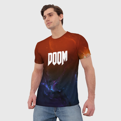 Мужская футболка 3D DOOM SPACE GAME, цвет 3D печать - фото 3