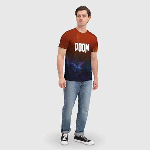 Мужская футболка 3D DOOM SPACE GAME, цвет 3D печать - фото 5