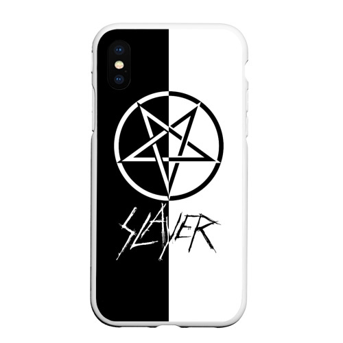 Чехол для iPhone XS Max матовый Slayer, цвет белый