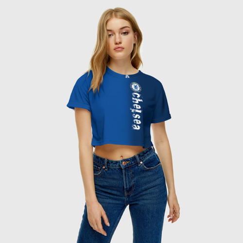 Женская футболка Crop-top 3D Chelsea Uniform - фото 3