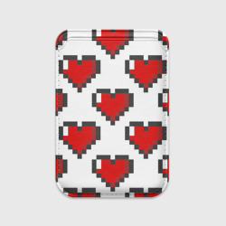 Картхолдер Magsafe магнитный Пиксельные сердечки