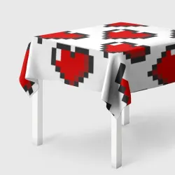 Скатерть 3D Пиксельные сердечки