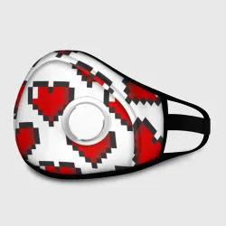 Маска из неопрена Пиксельные сердечки